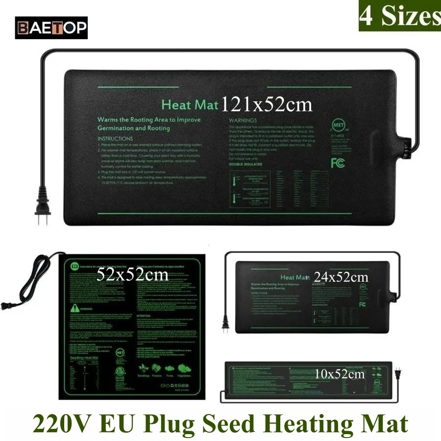 Heat Mat Seedling - 4 dimensioni 220V Spina UE Tappetino