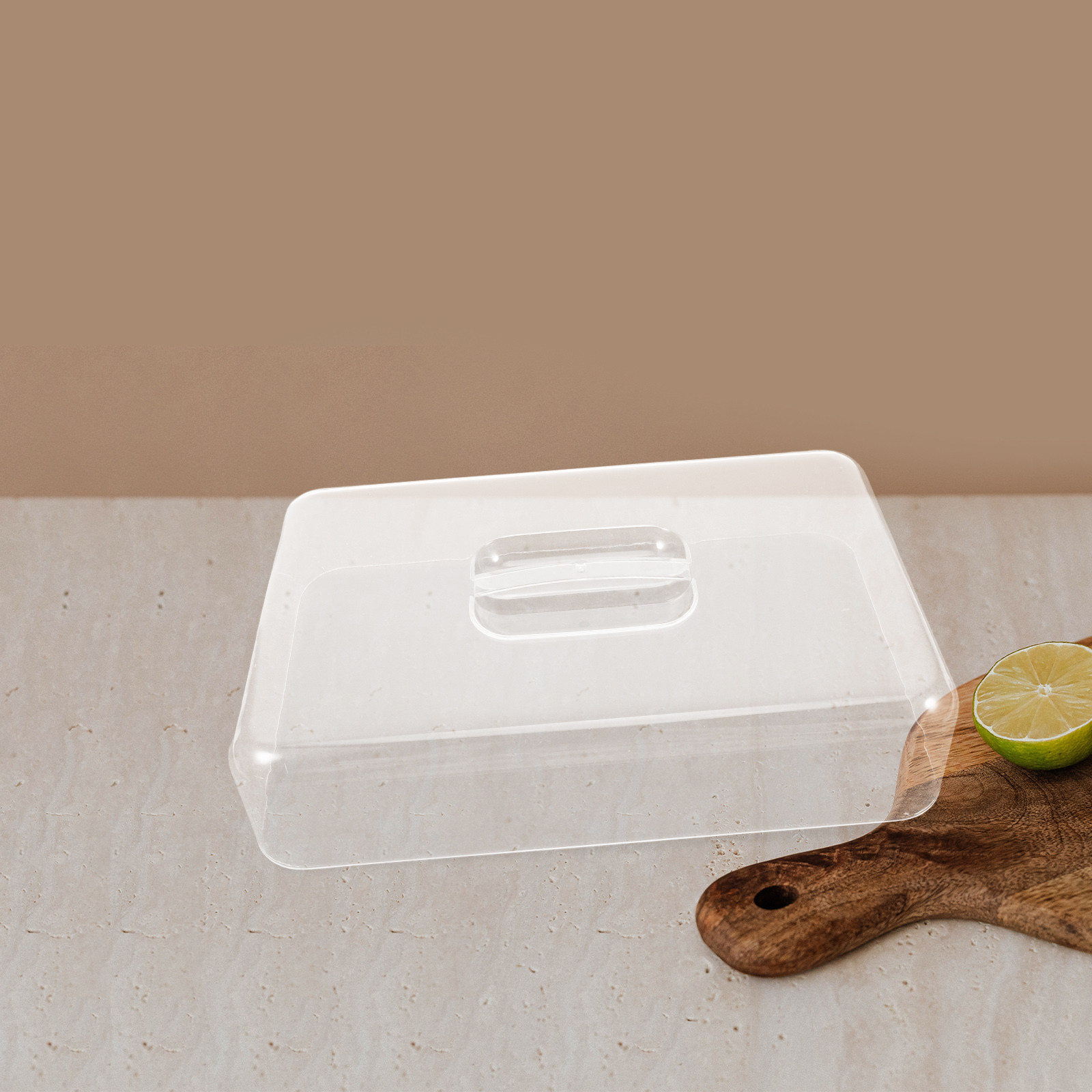 Plastic Dome Clear - 2 Pezzi Copertura per Torte Rettangolare