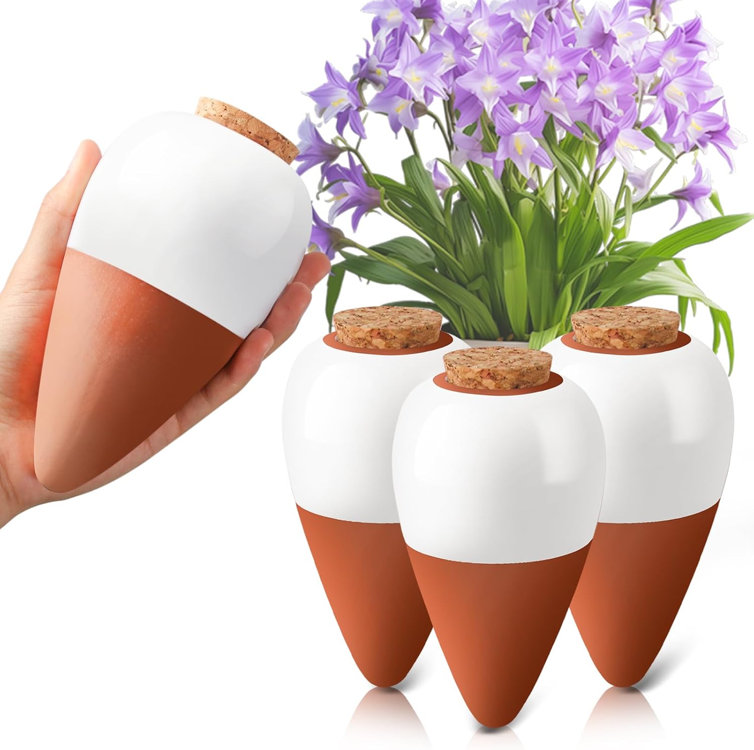 Self Watering Insert - Globi autoirriganti in terracotta, inserti autoirriganti
