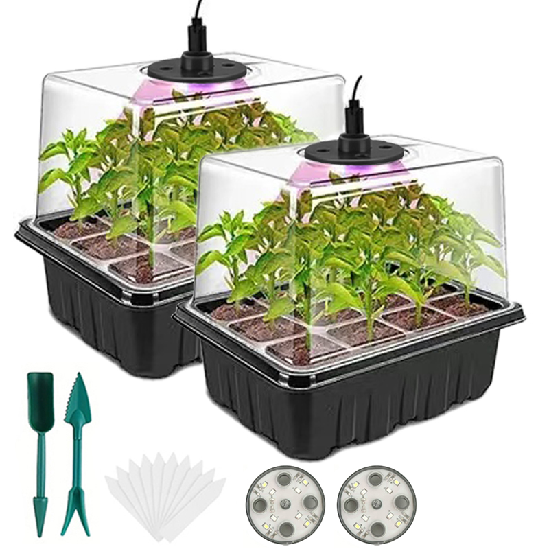 Humidity Dome Kit - Vassoio avviamento semi con luci di