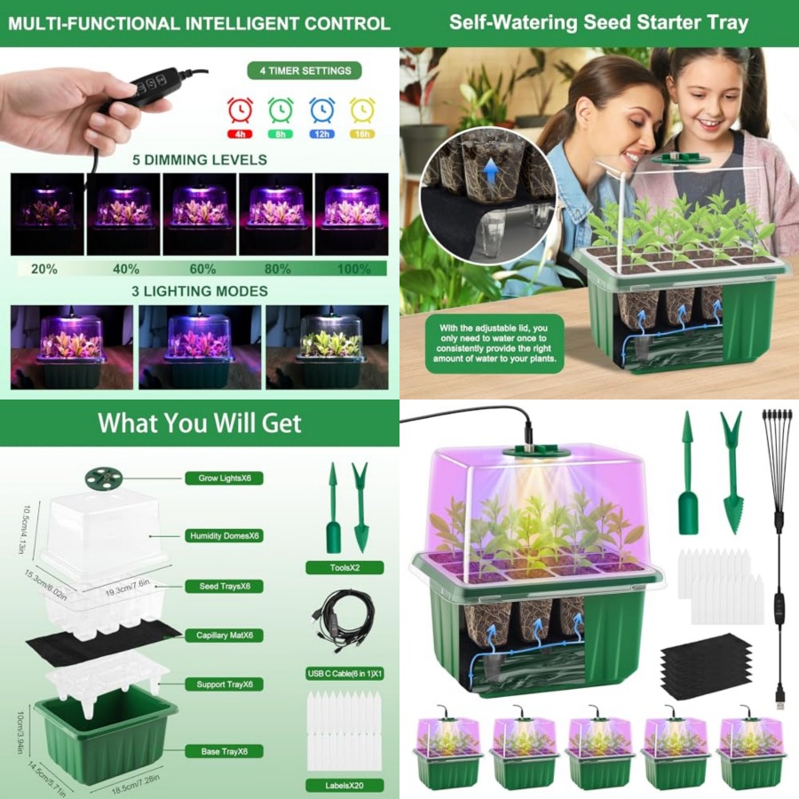 Humidity Dome Kit - Kit di Avviamento per Semi con