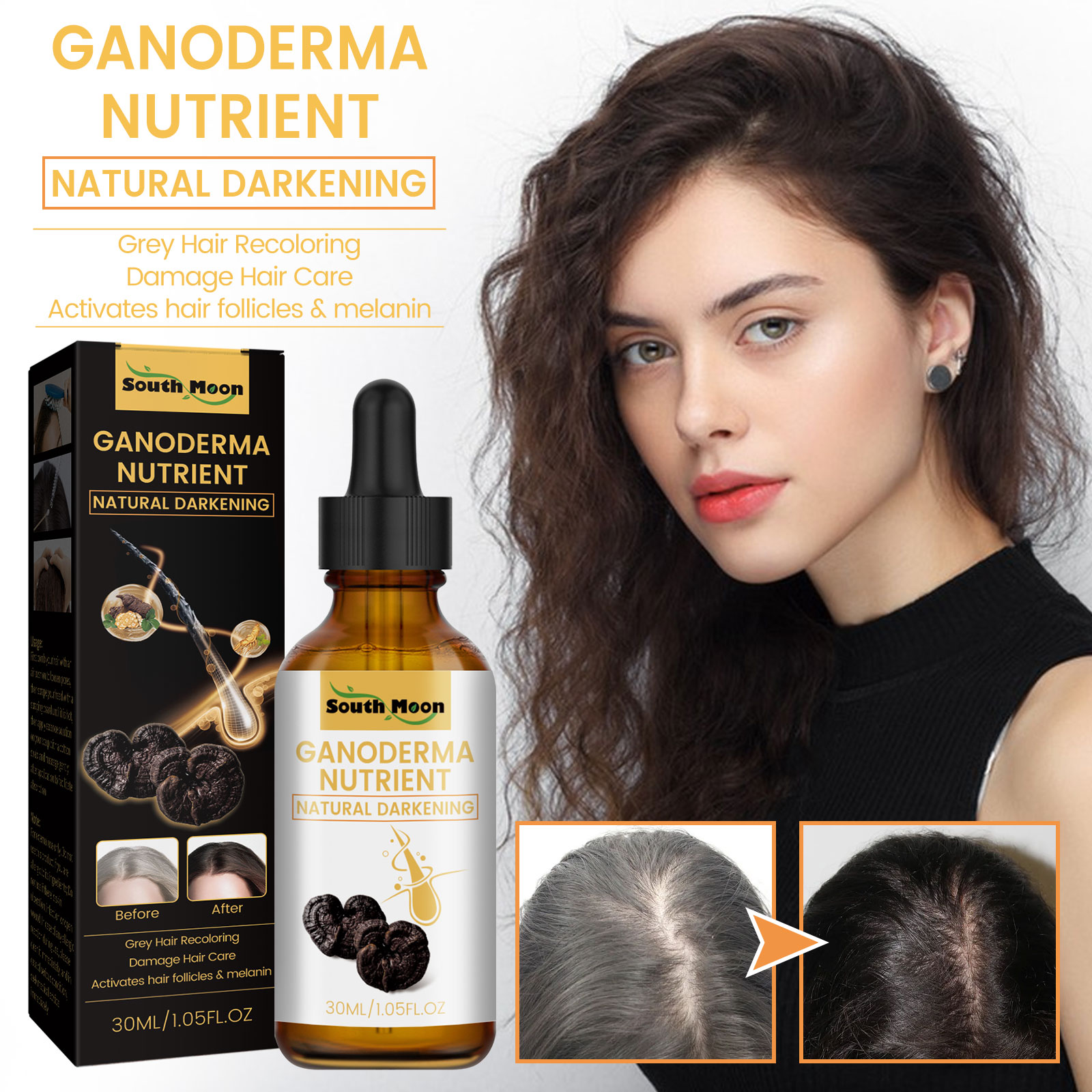 Root Stimulator Liquid - Nero Ganoderma Lucidum Liquido per capelli