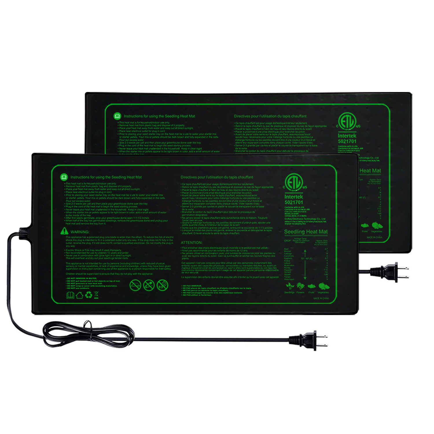 Heat Mat Seedling - Tappetino riscaldante per piante impermeabile con