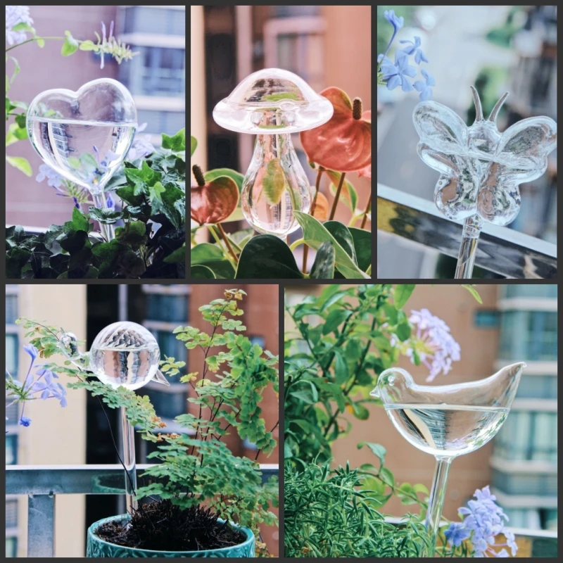 Self Watering Insert - Irrigatore Creativo in Vetro a Forma