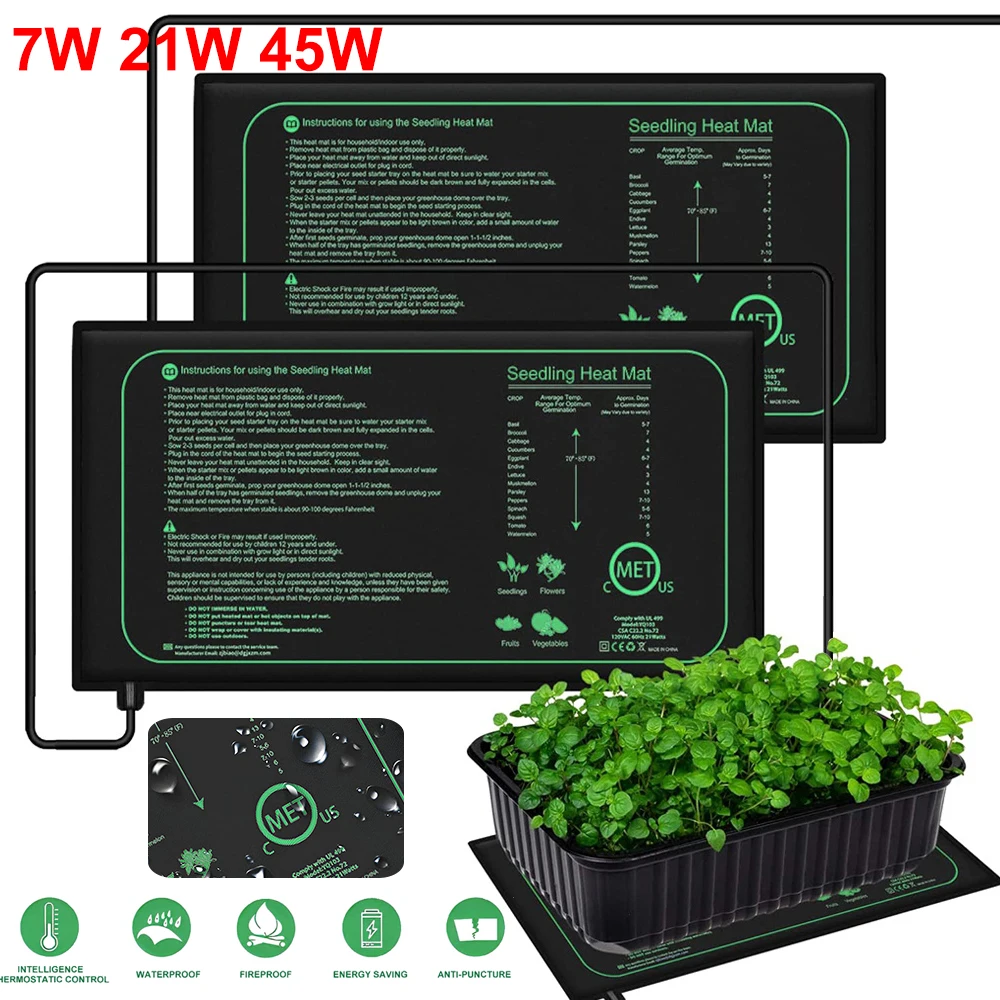 Heat Mat Seedling - 10/25/50 CENTIMETRI Piantina Tappetino di Calore