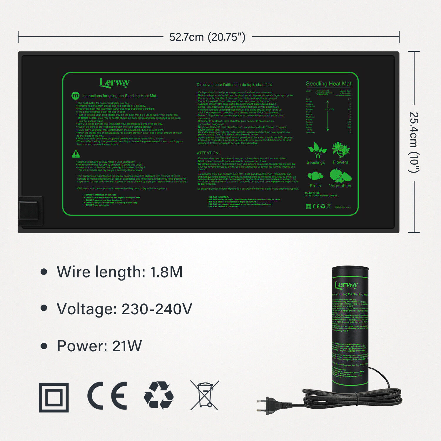 LERWAY Tappetino riscaldante p - Heat Mat Seedling recensione e prezzo