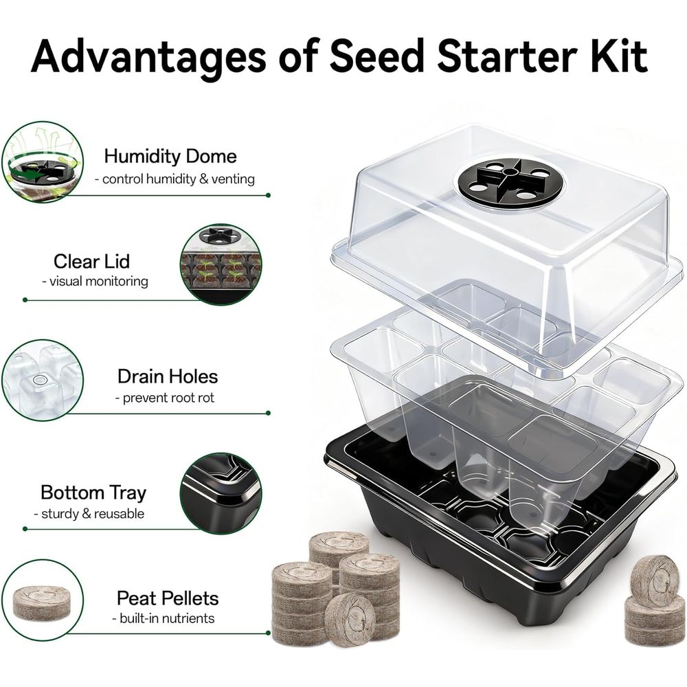 Set di 4 Vassoi per Semina con - Peat Pellet Tray recensione e prezzo